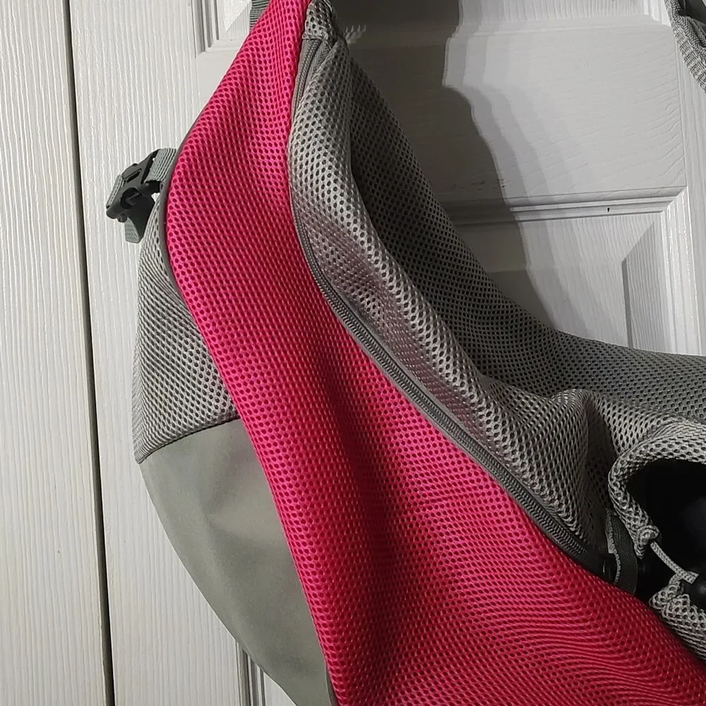 Pawaboo Pet Dog Sling Carrier, Hand Free Drawstring Dog Papoose Sz Medium